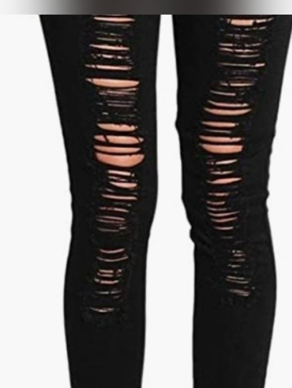 J&C Jeans Women's Black Ripped Skinny Jeans - Sleek Distressed Fit